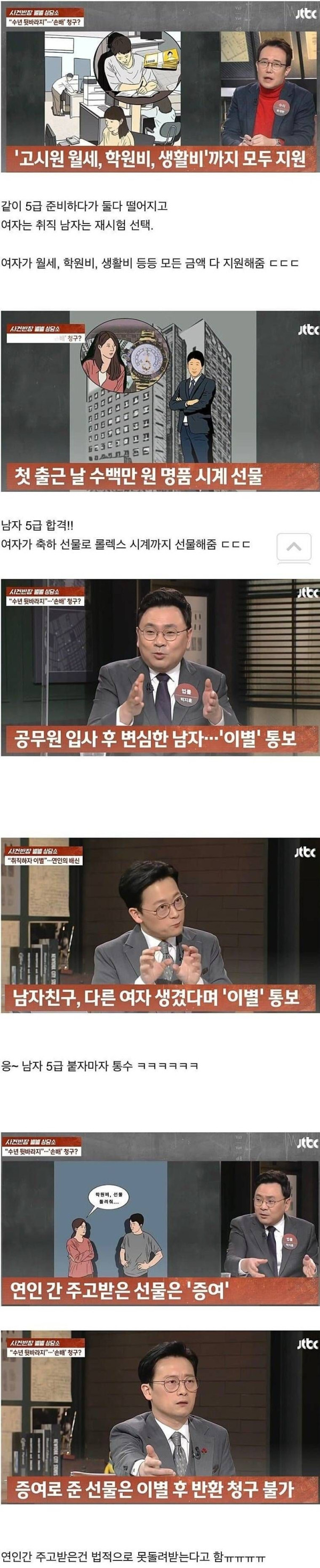 남자친구 수년 뒷바라지 한 여성.