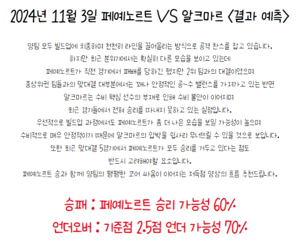 2024년 11월 3일 페예노르트 AZ 알크마르